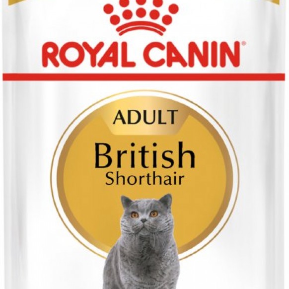 Упаковка влажного корма для взрослых кошек Royal Canin British Shorthair Adult 12 шт по 85 г 