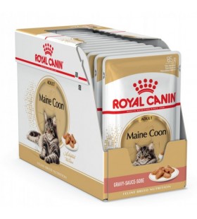 Упаковка влажного корма для котов от 15 месяцев Royal Canin Maine Coon Adult в соусе 12 шт по 85 г