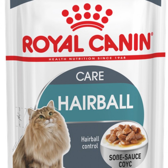 Упаковка влажного корма для котов для выведения волосяных комков Royal Canin Hairball Care 12 шт по 85 г