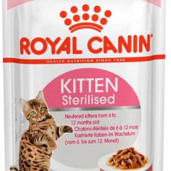 Упаковка влажного корма для кошек Royal Canin Fhn Wet Kitten Sterilised 12 шт х по 85 г