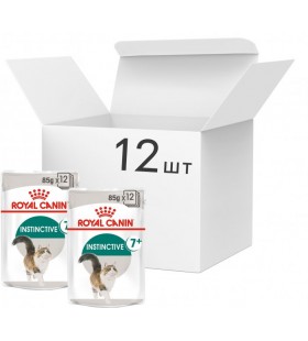 Упаковка влажного корма для взрослых кошек Royal Canin Instinctive 7+ 12 шт по 85 г